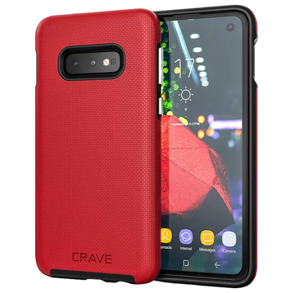 Чехол для смартфона Samsung Galaxy S10e CRAVE/ Back/ Поликарбонат/ Черный Красный photo 1