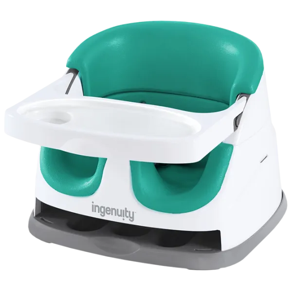 Стульчик для кормления Ingenuity Baby Base 2 in 1 (33005-001) Бустер/ 6 месяцев/ Зелёный photo 1
