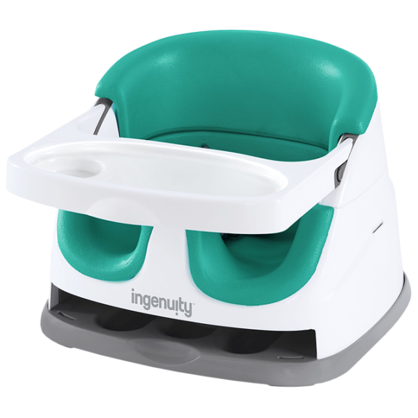 Стульчик для кормления Ingenuity Baby Base 2 in 1 (33005-001) Бустер/ 6 месяцев/ Зелёный photo 1