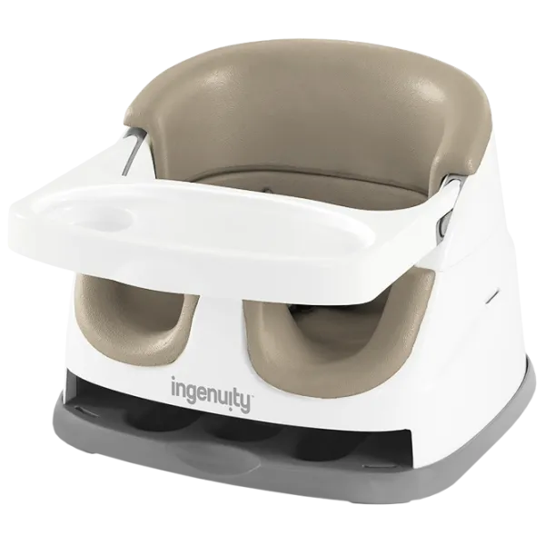 Стульчик для кормления Ingenuity Baby Base 2 in 1 (33005-003) Бустер/ 6 месяцев/ Бежевый photo 1
