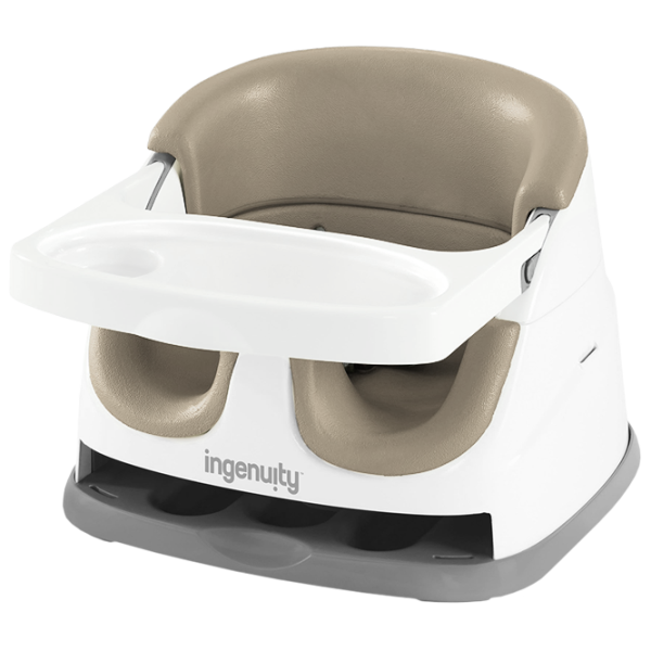 Стульчик для кормления Ingenuity Baby Base 2 in 1 (33005-003) Бустер/ 6 месяцев/ Бежевый photo 1