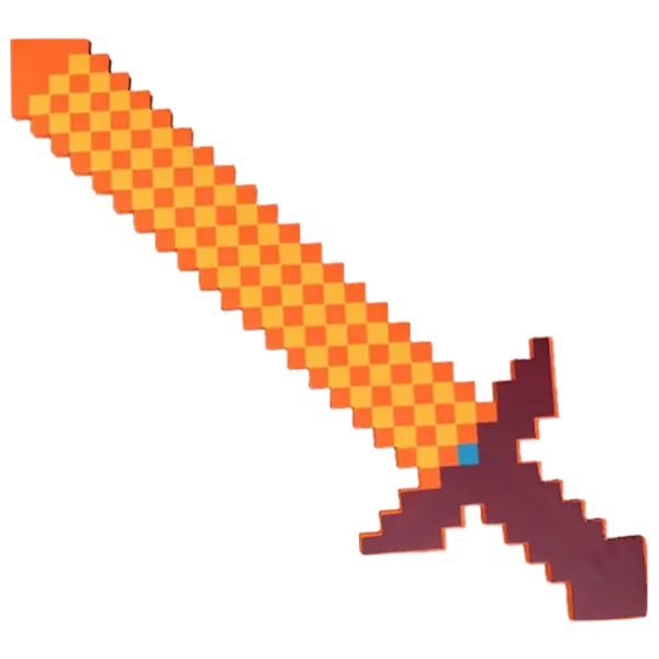 Меч Minecraft Pixel Long Sword 3+/ Оранжевый photo 1