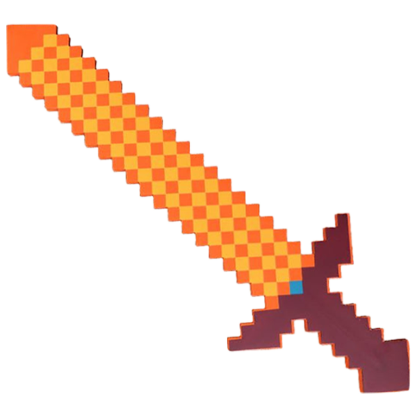 Меч Minecraft Pixel Long Sword 3+/ Оранжевый photo 1