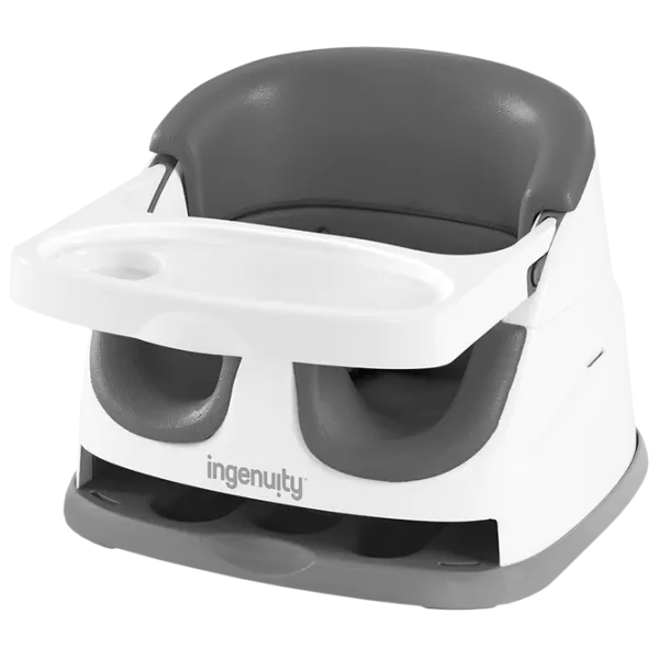 Стульчик для кормления Ingenuity Baby Base 2 in 1 (33005-002) Бустер/ 6 месяцев/ Серый photo 1