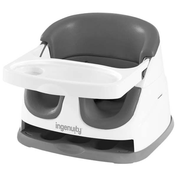 Стульчик для кормления Ingenuity Baby Base 2 in 1 (33005-002) Бустер/ 6 месяцев/ Серый photo 1