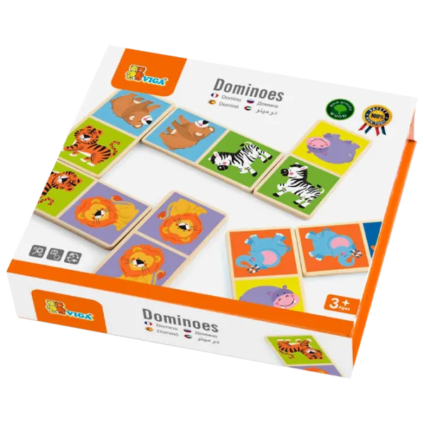 Настольная игра VIGA Domino Farm Animals 3+/ Развитие photo 1 Настольная игра VIGA Domino Farm Animals 3+/ Развитие photo 1