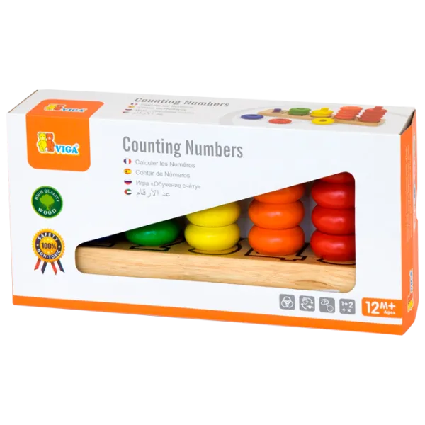 Настольная игра VIGA Counting Numbers 3+/ Развитие photo 1 Настольная игра VIGA Counting Numbers 3+/ Развитие photo 1