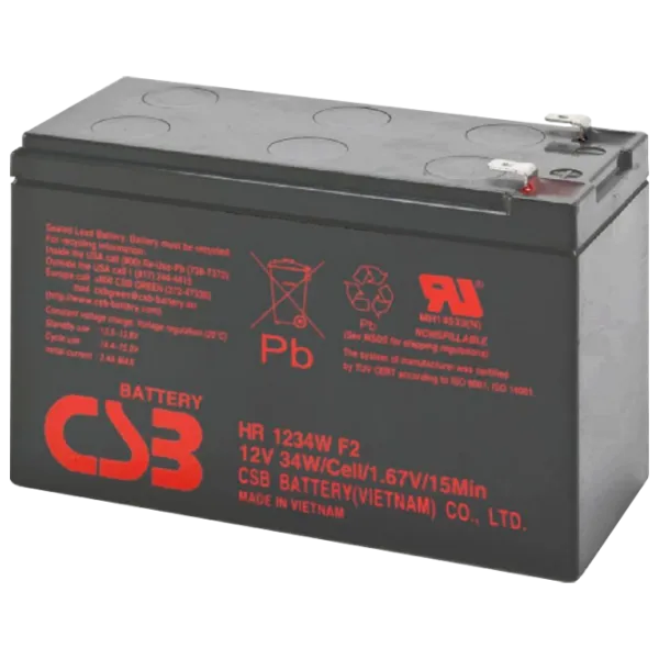 Аккумуляторная батарея для ИБП CSB HR 1234 12 В 9 Ач Черный photo 1