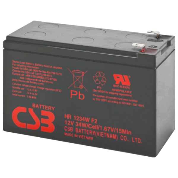 Аккумуляторная батарея для ИБП CSB HR 1234 12 В 9 Ач Черный photo 1
