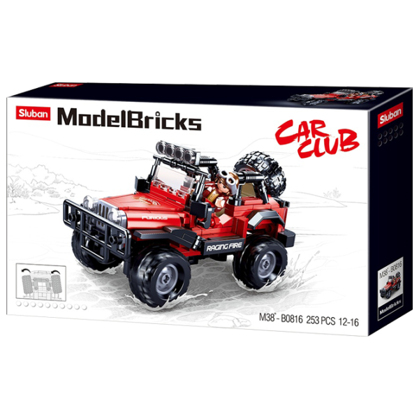 Constructor pentru copii Sluban Jeep Mașină/ Red photo 1