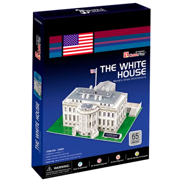 Пазл 3D CubicFun The White House 8+/ Количество деталей: 65 photo 1