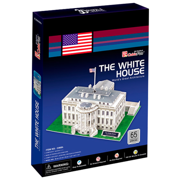 Пазл 3D CubicFun The White House 8+/ Количество деталей: 65 photo 1
