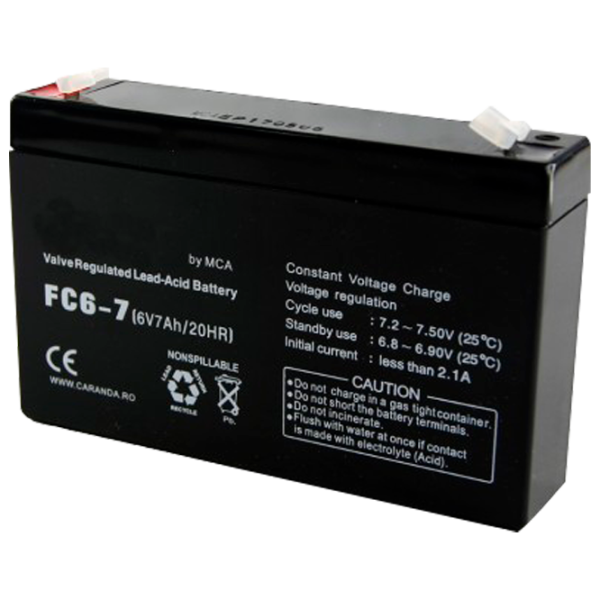 Acumulator pentru UPS Ultra Power FC6-7 6 V 7 Ah Black photo 1