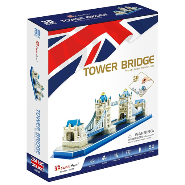 Пазл 3D CubicFun Tower Bridge 8+/ Количество деталей: 52 photo 1