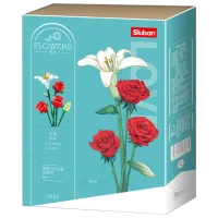 Constructor Sluban Trandafir Flori/ Multicolor