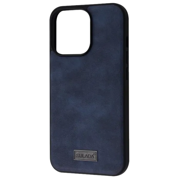 Husă pentru smartphone Apple iPhone 13 Pro SULADA/ Back/ Piele/ Black Blue photo 1