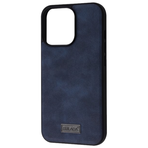 Husă pentru smartphone Apple iPhone 13 Pro SULADA/ Back/ Piele/ Black Blue photo 1