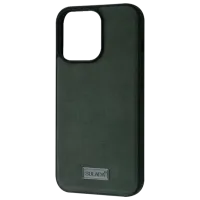 Чехол для смартфона Apple iPhone 13 Pro Max SULADA/ Back/ Кожа/ Черный Зелёный
