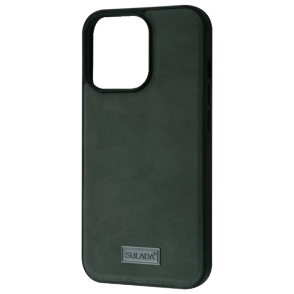 Чехол для смартфона Apple iPhone 13 Pro SULADA/ Back/ Кожа/ Черный Зелёный photo 1