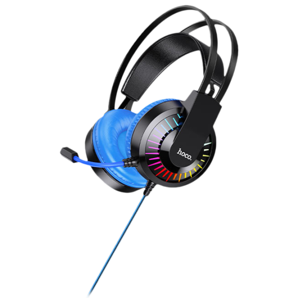 Căști Hoco W105 Joyful Blue Cu fir/ Gaming photo 1