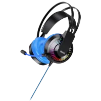 Căști Hoco W105 Joyful Blue Cu fir/ Gaming