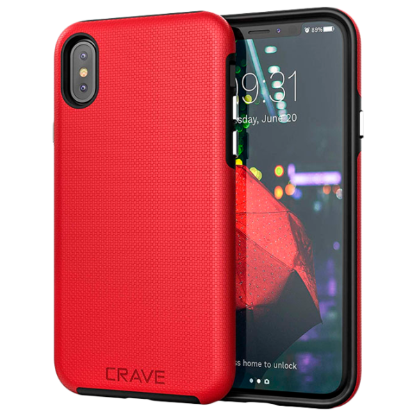 Чехол для смартфона Apple iPhone X/ XS CRAVE/ Back/ TPU/ Черный Красный photo 1