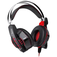 Căști Hoco W102 Cool Tour Black Red Cu fir/ Gaming