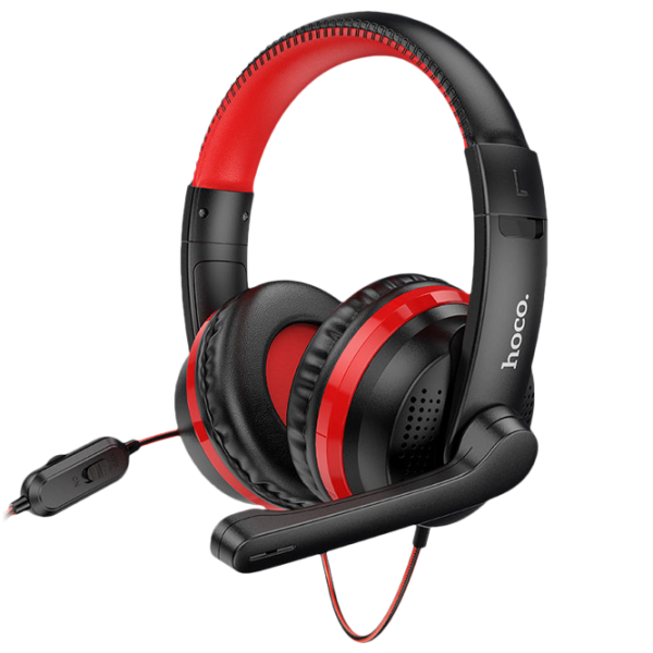 Наушники Hoco W103 Magic Tour Черный Красный Проводная/ Игровой photo 1