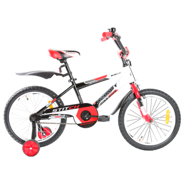 Bicicletă Azimut Stitch 18" 18" Oțel/ Red White photo 1 Bicicletă Azimut Stitch 18" 18" Oțel/ Red White photo 1