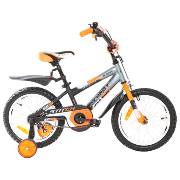 Bicicletă Azimut Stitch 16" 16" Oțel/ Orange Black photo 1 Bicicletă Azimut Stitch 16" 16" Oțel/ Orange Black photo 1