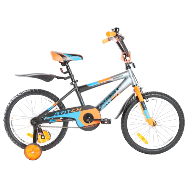 Bicicletă Azimut Stitch 16" 16" Oțel/ Orange Blue photo 1 Bicicletă Azimut Stitch 16" 16" Oțel/ Orange Blue photo 1