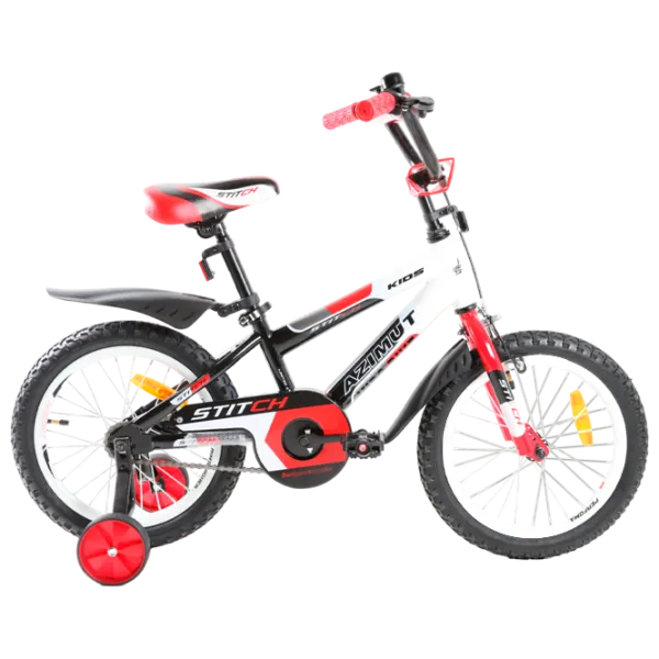 Bicicletă Azimut Stitch 16" 16" Oțel/ Red White photo 1 Bicicletă Azimut Stitch 16" 16" Oțel/ Red White photo 1