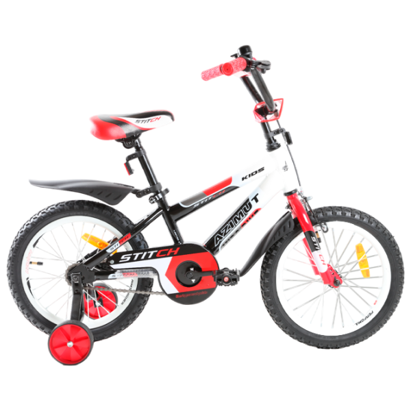Bicicletă Azimut Stitch 16" 16" Oțel/ Red White photo 1 Bicicletă Azimut Stitch 16" 16" Oțel/ Red White photo 1