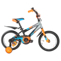 Велосипед Azimut Stitch 14" 14" Сталь/ Оранжевый Синий