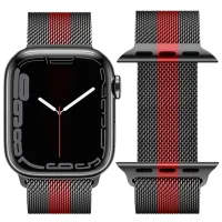 Ремешок Apple Watch WA03 Simple beauty series Металл/
38, 40, 41 мм / Черный Red