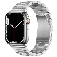 Ремешок Apple Watch WA10 Grand series three-bead Металл/
42 / 44 / 45 / 49 мм / Серебряный 