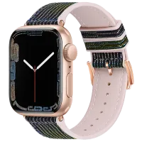 Ремешок Apple Watch WA11 Diamond series double-section Силикон/
38, 40, 41 мм / Черный Gold blue
