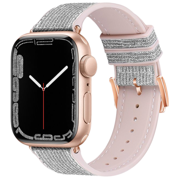Curelușă Apple Watch WA11 Diamond series double-section Silicon/
42, 44, 45, 49 mm / Pink Silver photo 1 Curelușă Apple Watch WA11 Diamond series double-section Silicon/
42, 44, 45, 49 mm / Pink Silver photo 1