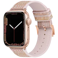 Ремешок Apple Watch WA11 Diamond series double-section Силикон/
38, 40, 41 мм / Розовый Gold red