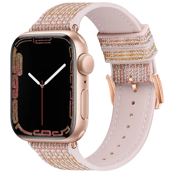 Ремешок Apple Watch WA11 Diamond series double-section Силикон/
42, 44, 45, 49 мм / Розовый Gold red photo 1 Ремешок Apple Watch WA11 Diamond series double-section Силикон/
42, 44, 45, 49 мм / Розовый Gold red photo 1