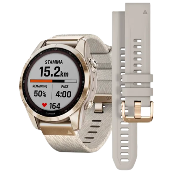 Умные часы Garmin Fenix 7s Sapphire Solar 1.3"/ 010-02539-39/ Серый Светло золотистый photo 1