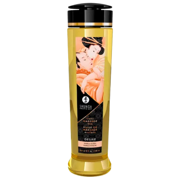 Масло для массажа Shunga ShuOil Libido 0.24л/ ваниль/ Прозрачный photo 1