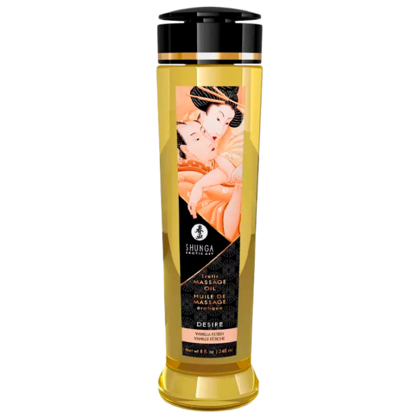 Масло для массажа Shunga ShuOil Libido 0.24л/ ваниль/ Прозрачный photo 1