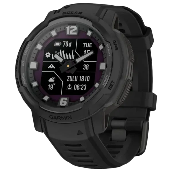 Ceas inteligent Garmin Instinct Crossover Solar 0.9"/ 010-02730-00/ Black Black photo 1