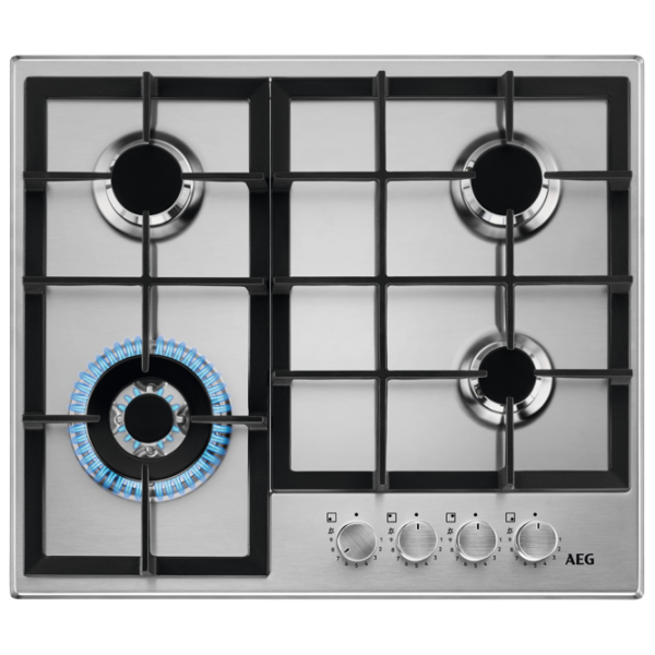 Plită încorporabilă pe gaz AEG HGB64420SM Inox/ Inox photo 1