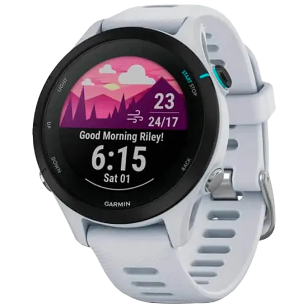 Ceas inteligent Garmin Forerunner 255S Music 1.1"/ 010-02641-33/ Whitestone White photo 1
