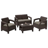 Набор мебели для террасы Keter Corfu Пластик/ Пластик/ Пластик/ Коричневый