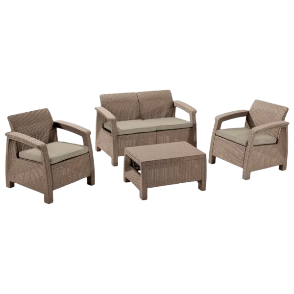 Set mobilă terasă Keter Corfu Plastic/ Plastic/ Plastic/ Cappucino photo 1