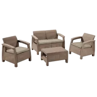 Набор мебели для террасы Keter Corfu Пластик/ Пластик/ Пластик/ Капучино