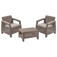 Набор мебели для террасы Keter Corfu Weekend Пластик/ Пластик/ Пластик/ Капучино